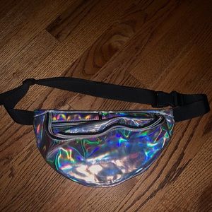Silver chrome fanny pack